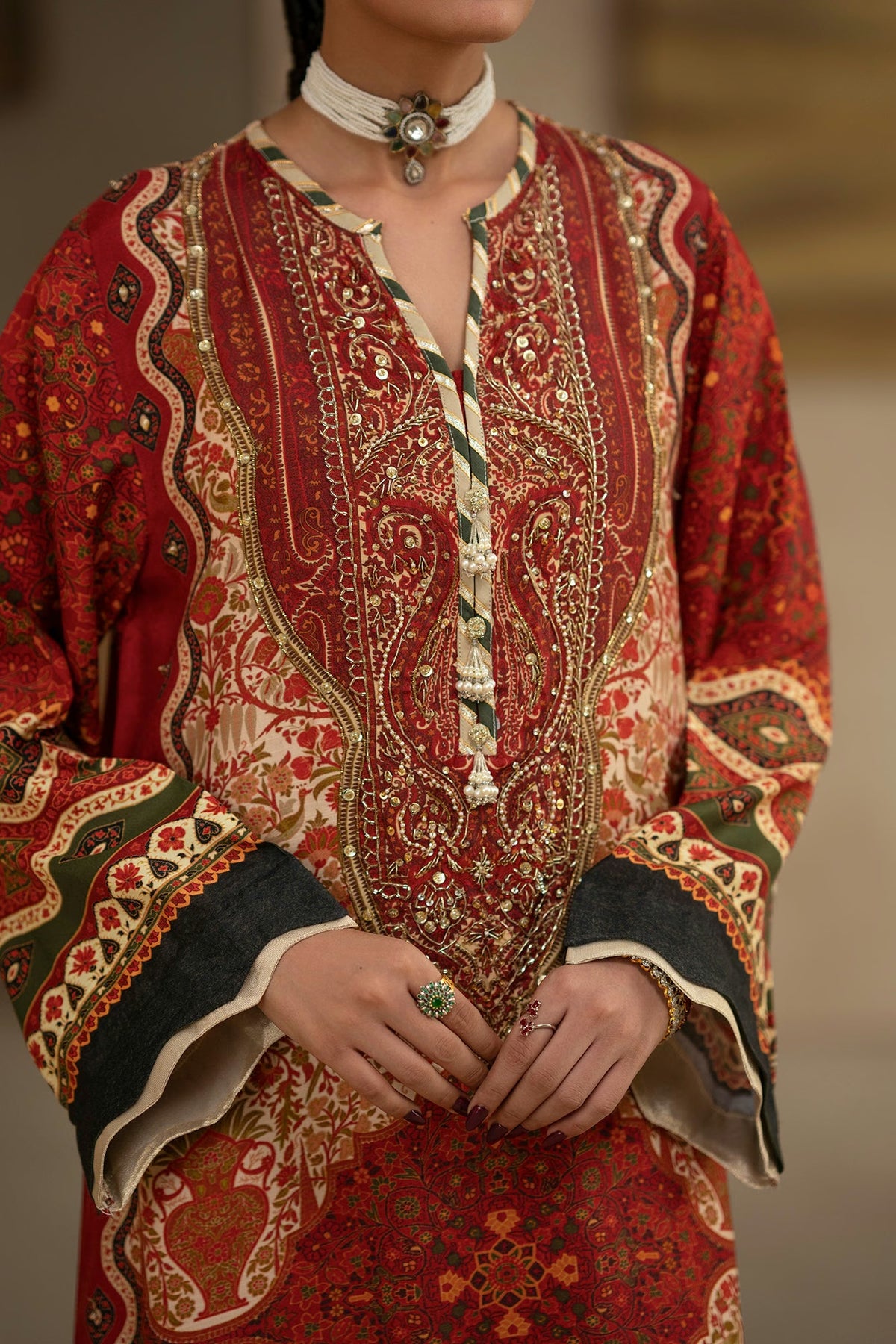 Ethnc Women Boutique '26 - EMBROIDERED DRESS | E1201/104/307