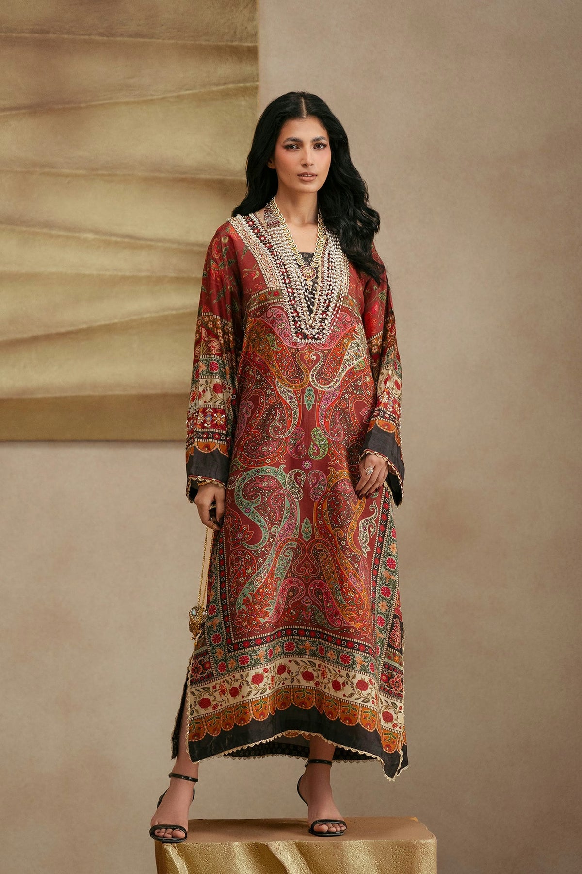 Ethnc Women Boutique '26 - EMBROIDERED KAFTAN | E1229-104-306