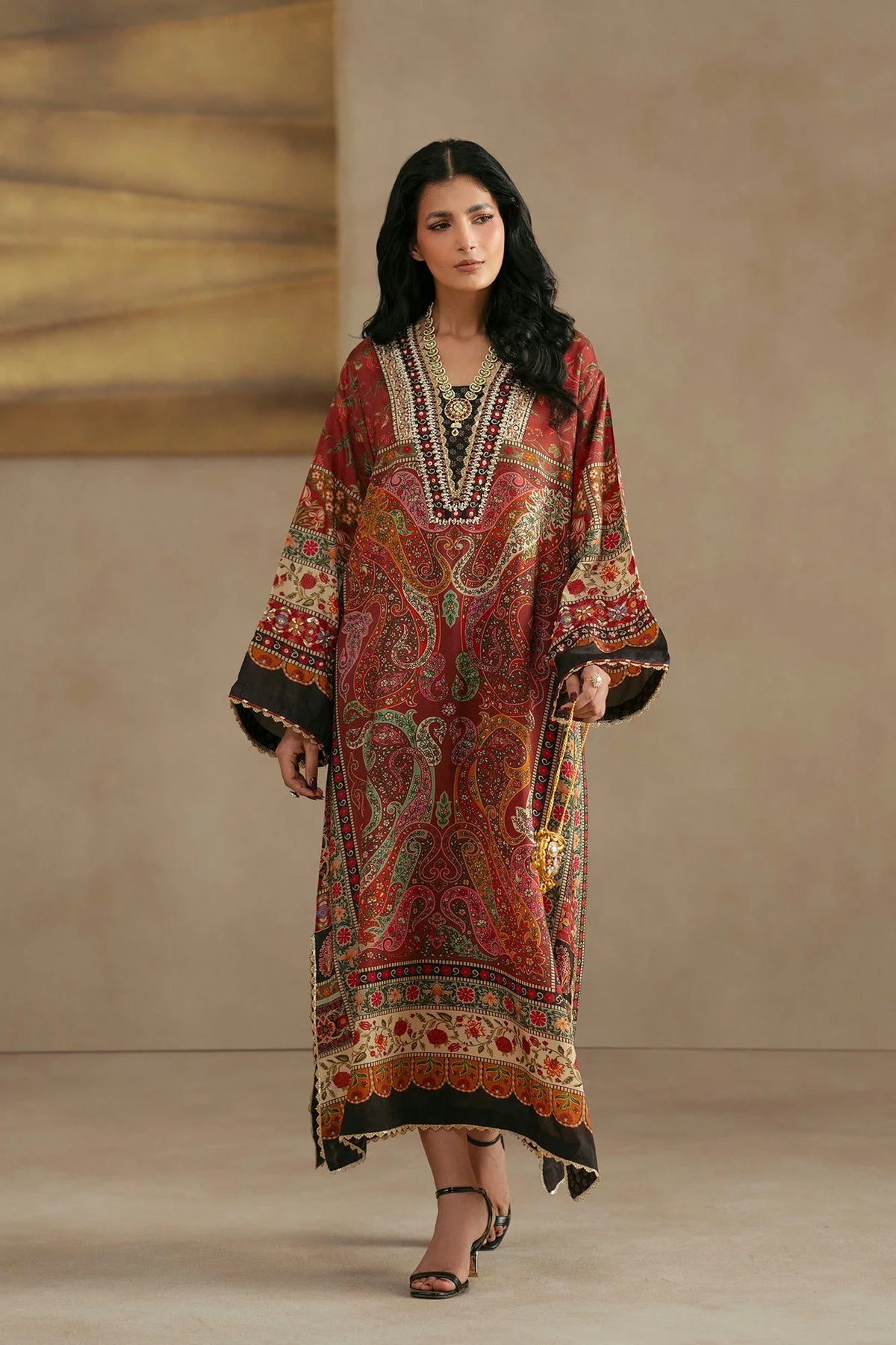 Ethnc Women Boutique '26 - EMBROIDERED KAFTAN | E1229-104-306