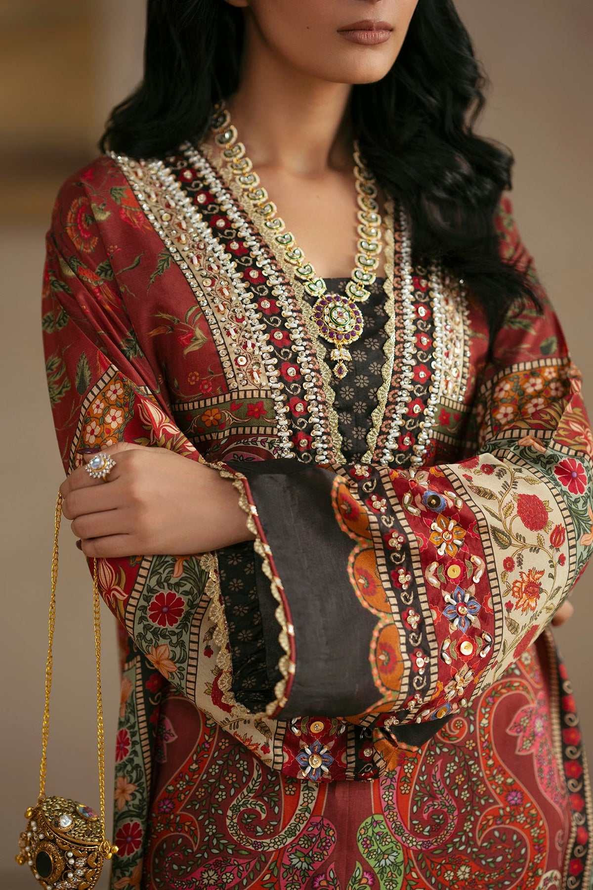 Ethnc Women Boutique '26 - EMBROIDERED KAFTAN | E1229-104-306