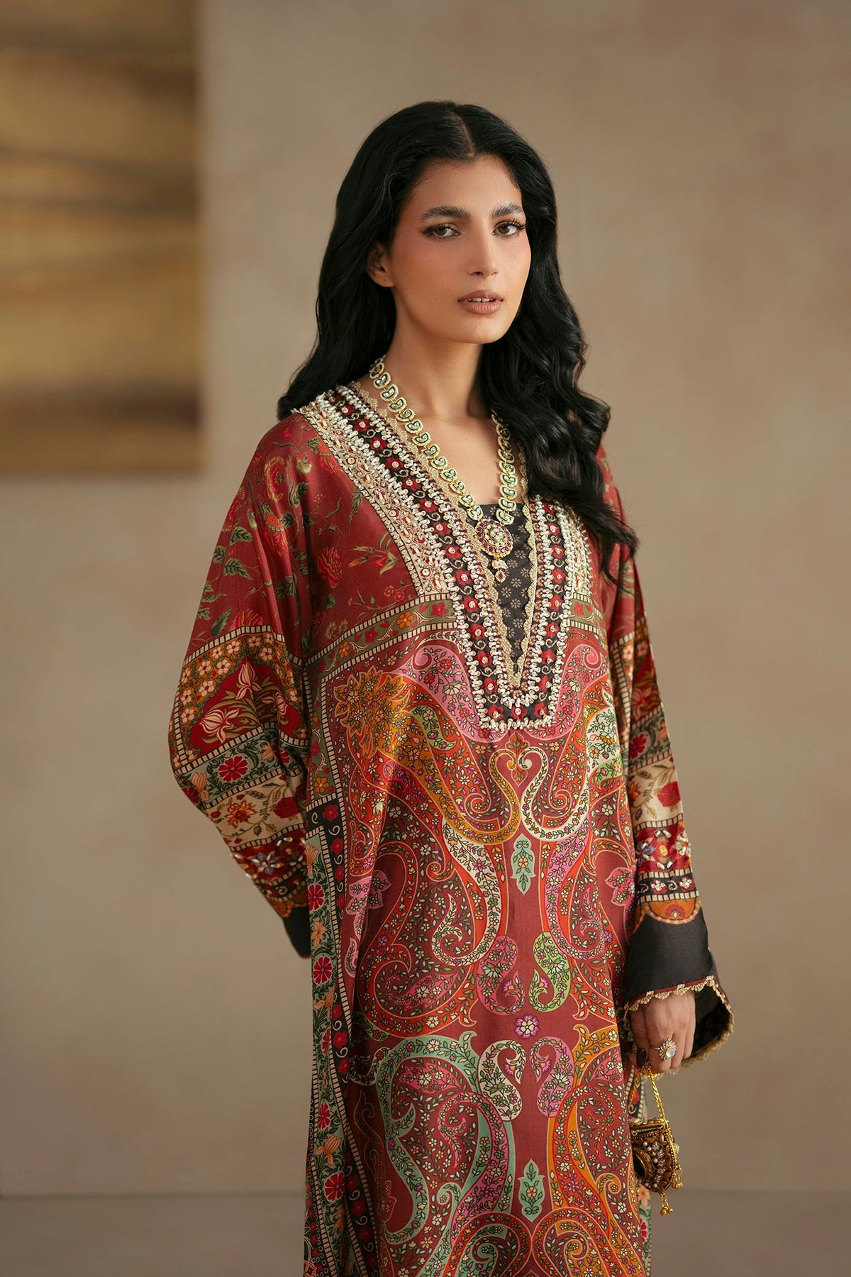Ethnc Women Boutique '26 - EMBROIDERED KAFTAN | E1229-104-306