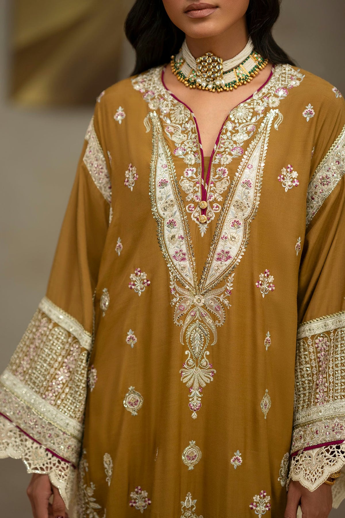 Ethnc Women Boutique '26 - EMBROIDERED KAFTAN | E1275-104-114