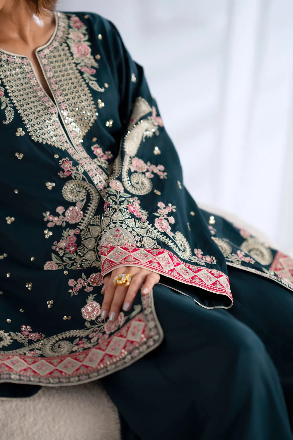 Sold out   Ethnc Boutique Collection A/W '25 Drop III - Embroidered Suit | E0952/104/602