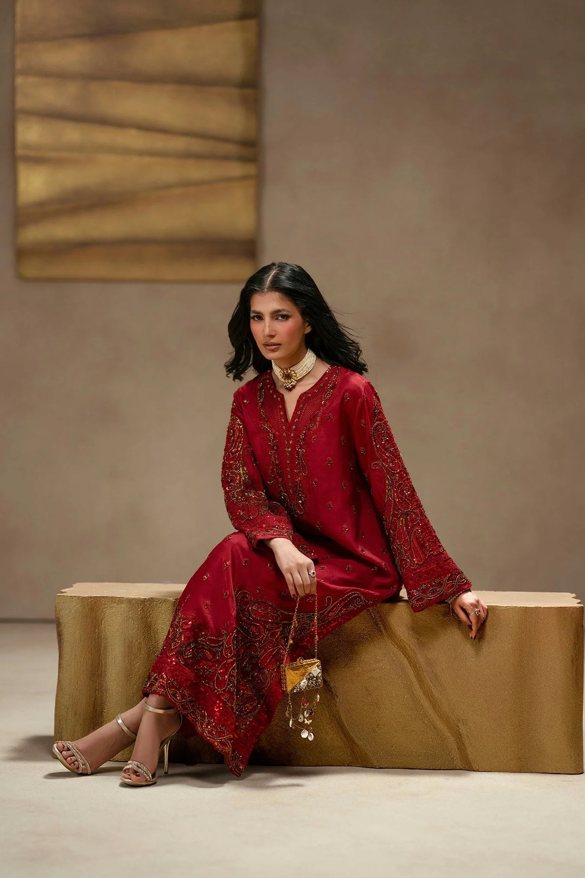 Ethnc Women Boutique '26 - EMBROIDERED SUIT | E1138/104/305