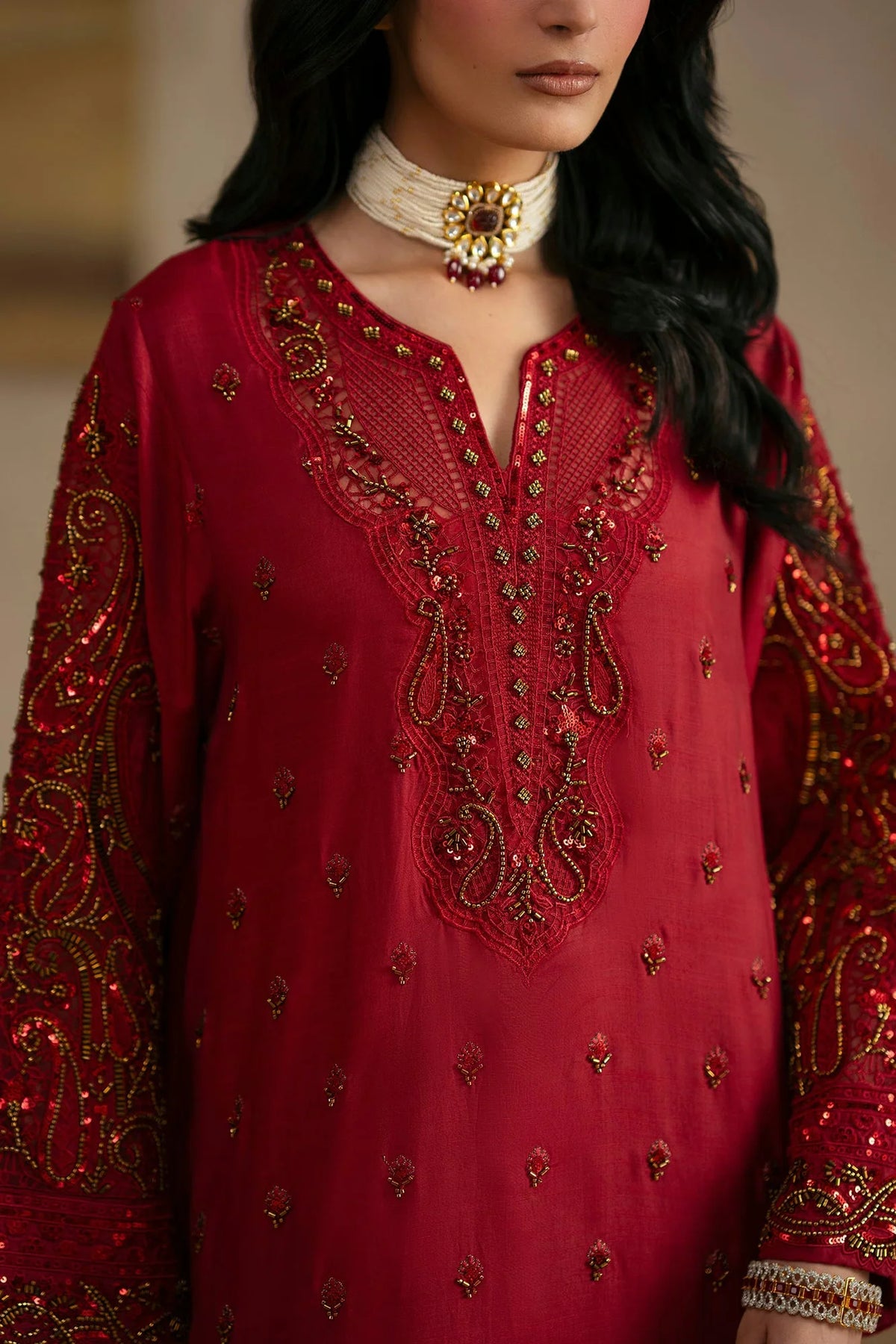 Ethnc Women Boutique '26 - EMBROIDERED SUIT | E1138/104/305