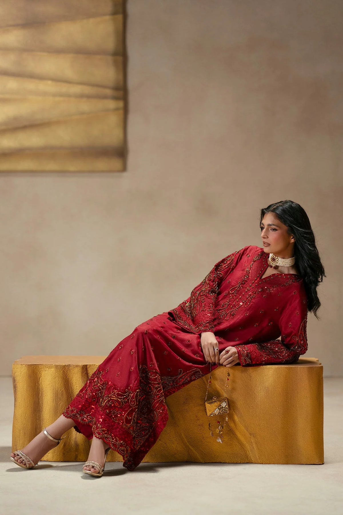 Ethnc Women Boutique '26 - EMBROIDERED SUIT | E1138/104/305