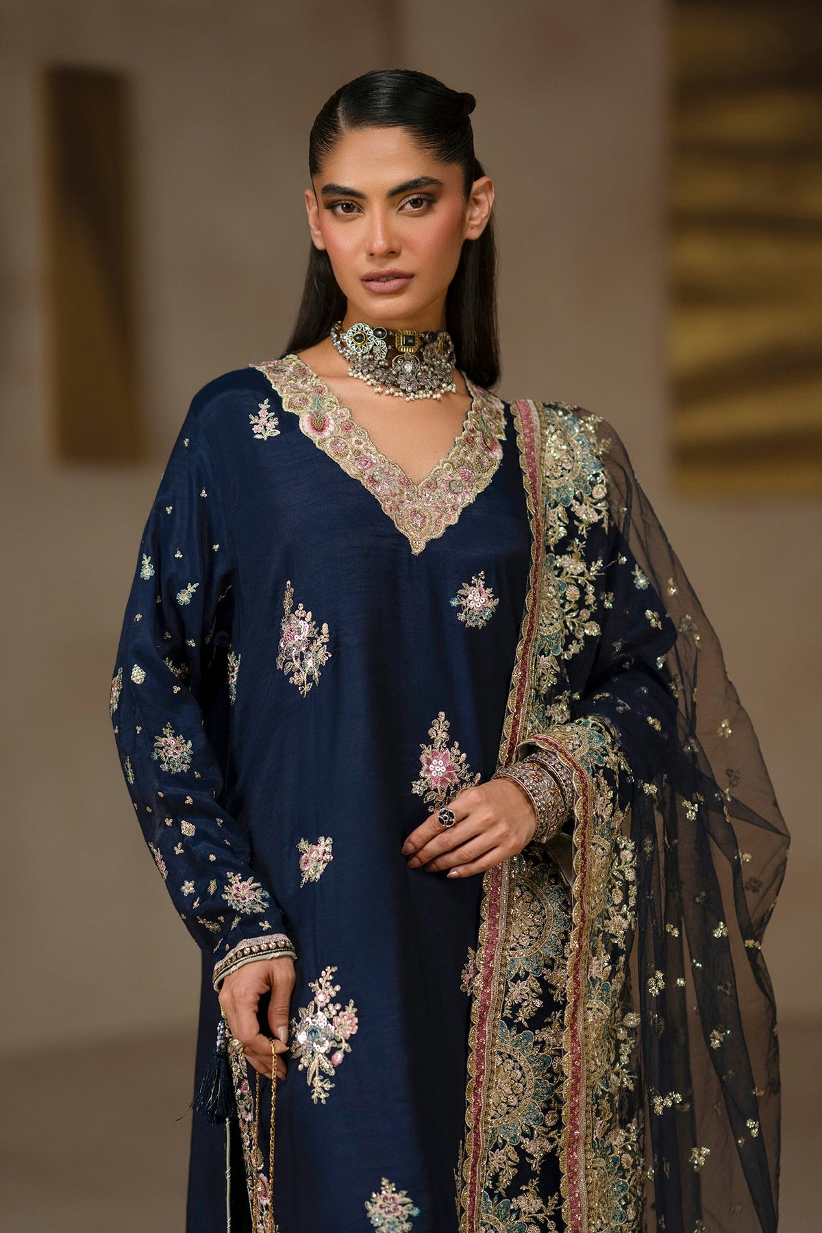 Ethnc Women Boutique '26 - EMBROIDERED SUIT | E1221/104/619