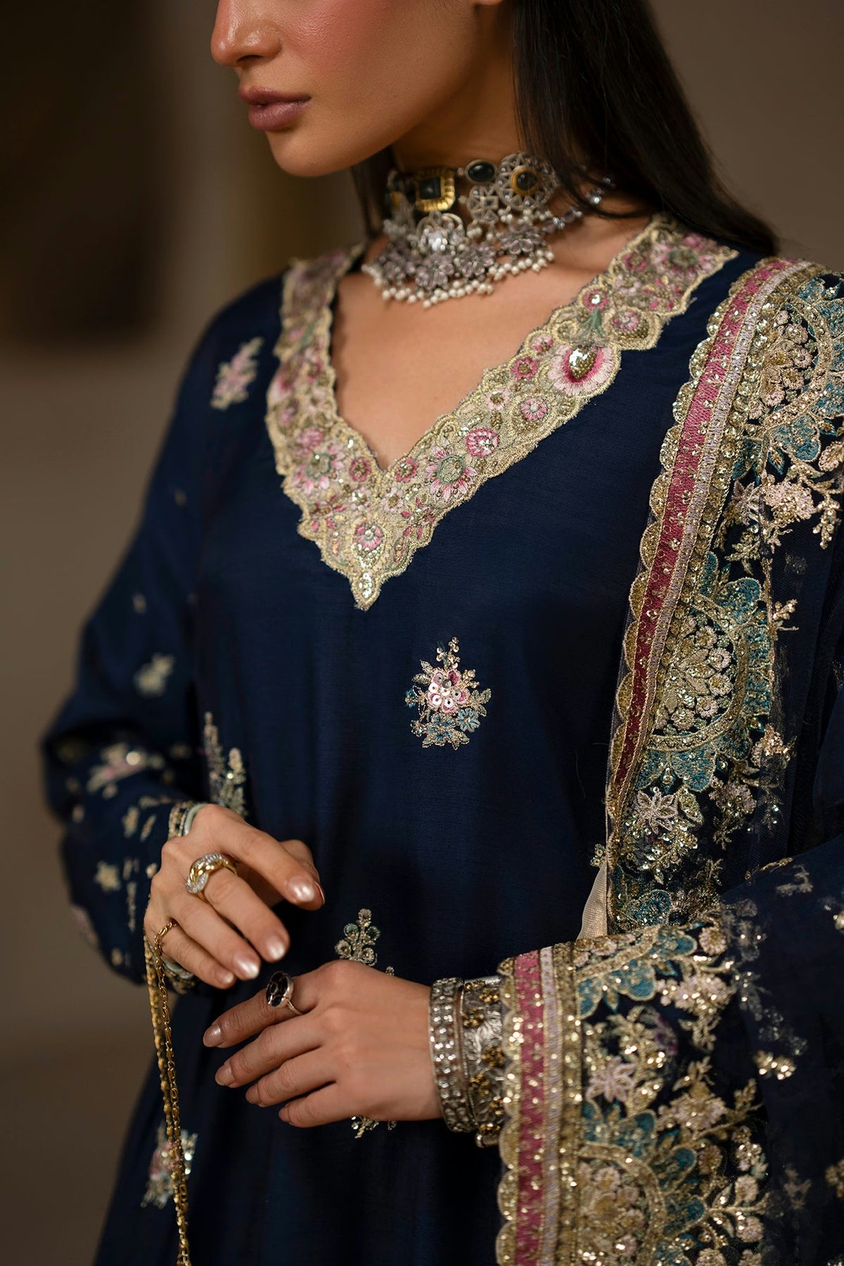 Ethnc Women Boutique '26 - EMBROIDERED SUIT | E1221/104/619
