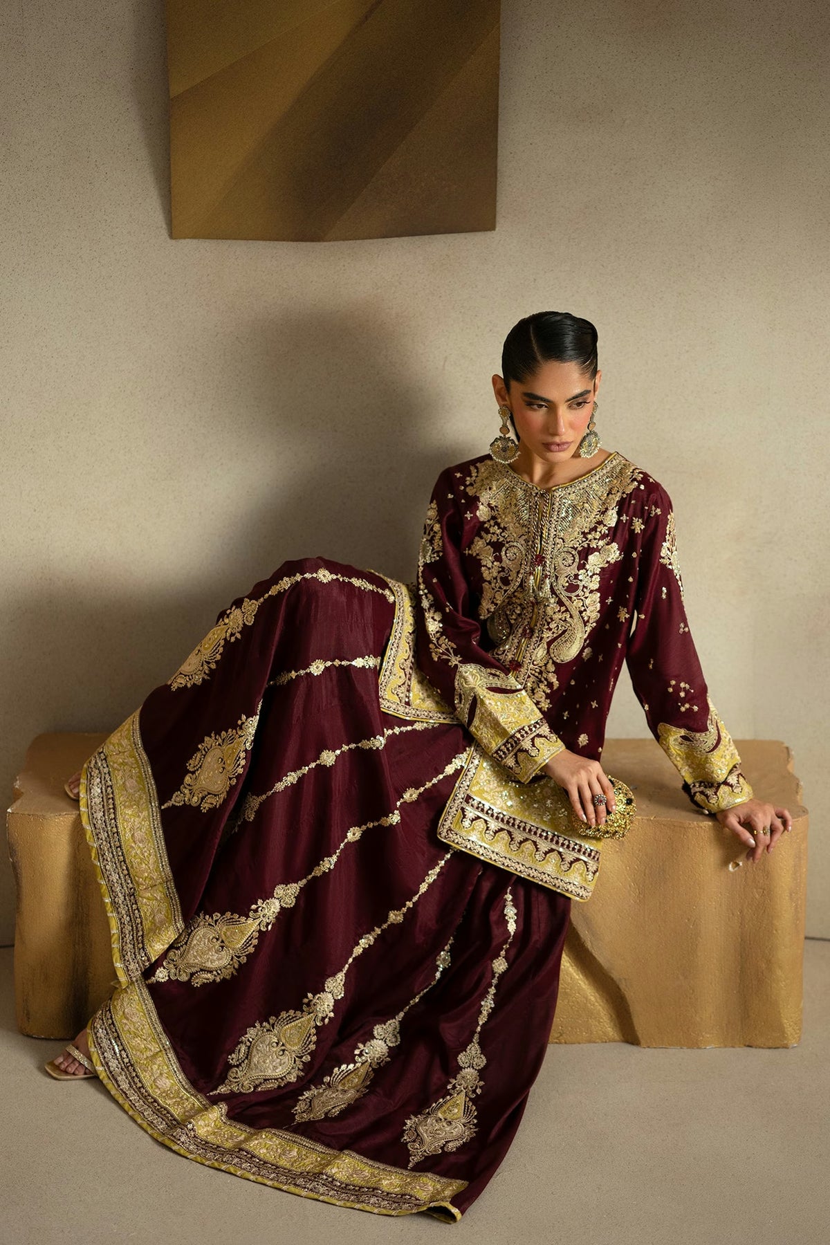 Ethnc Women Boutique '26 - EMBROIDERED SUIT | E1222/104/402