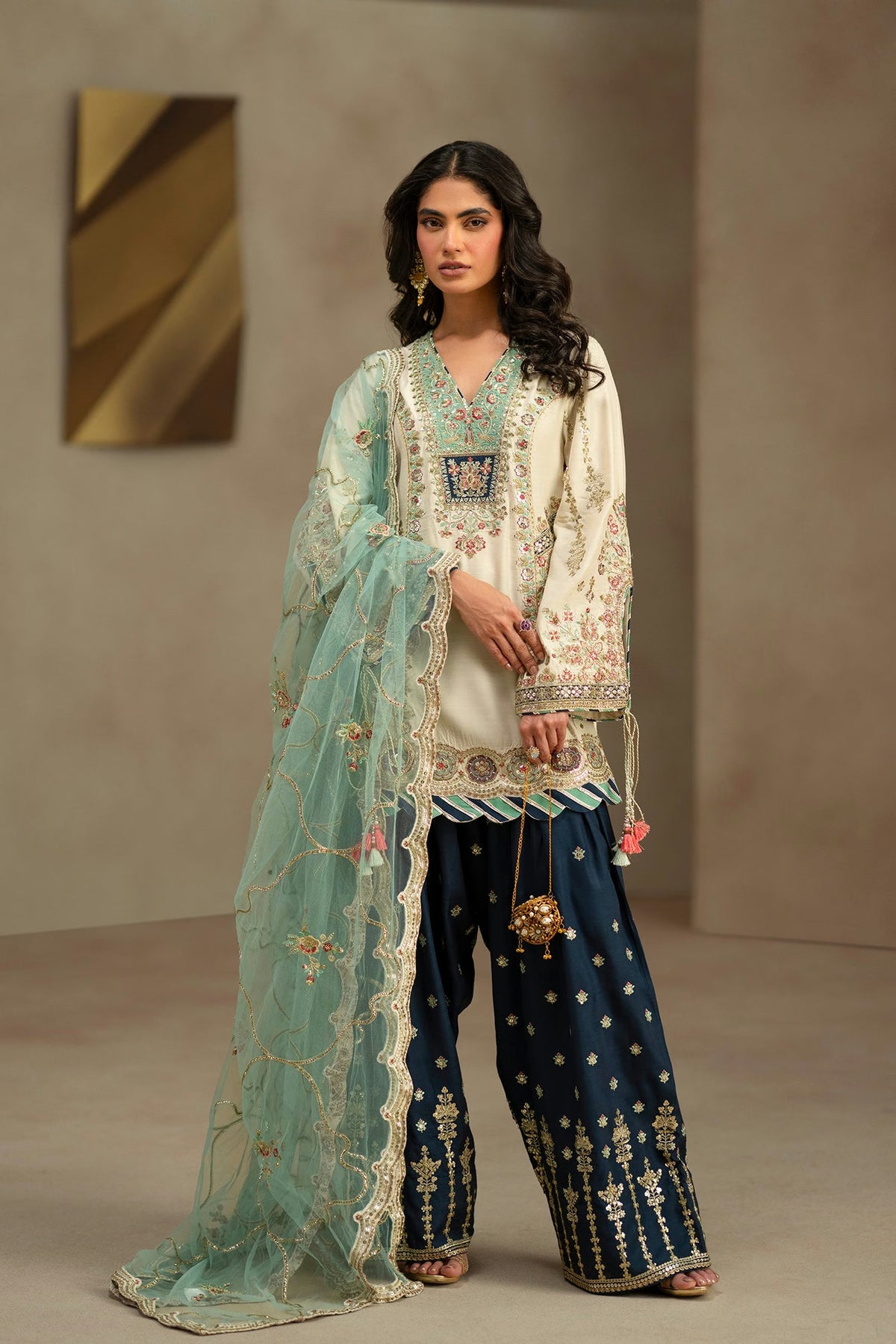 Ethnc Women Boutique '26 - EMBROIDERED SUIT | E1226/104/005