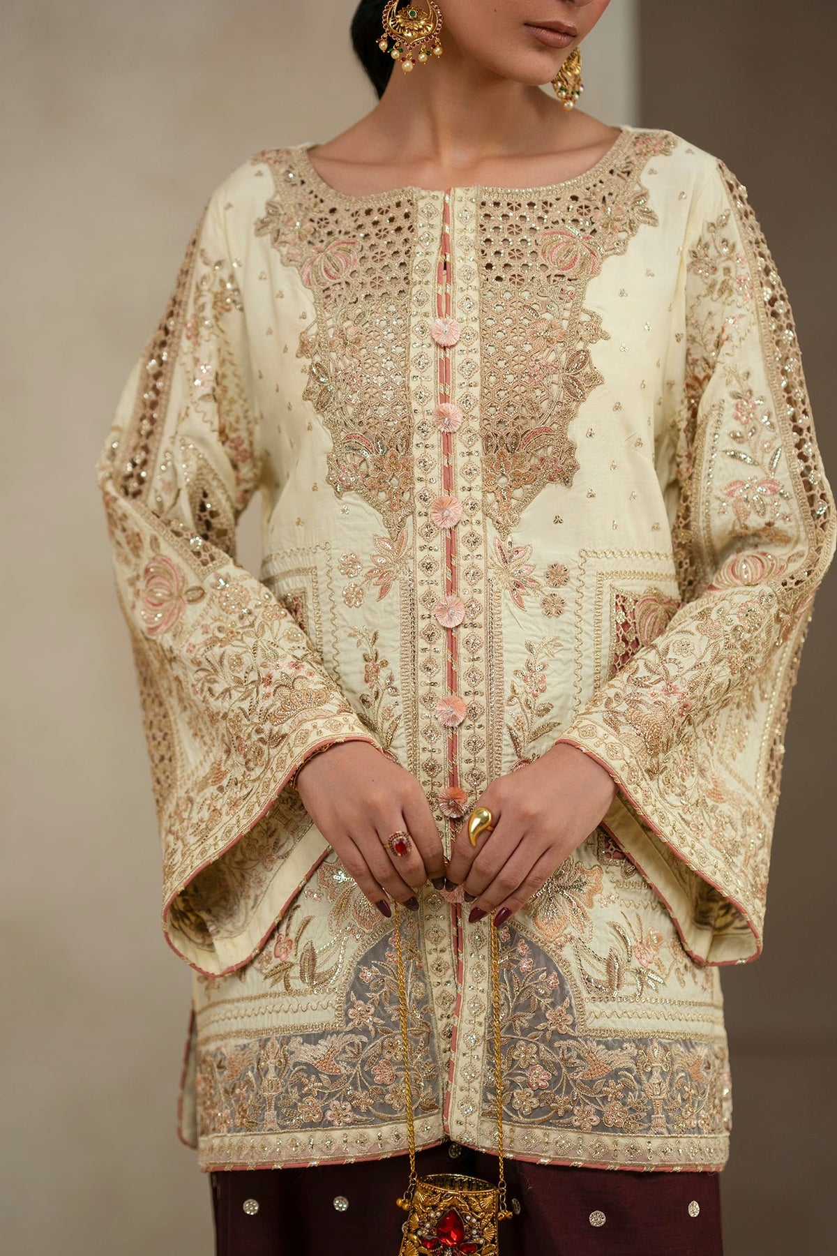 Ethnc Women Boutique '26 - EMBROIDERED SUIT | E1244/104/227