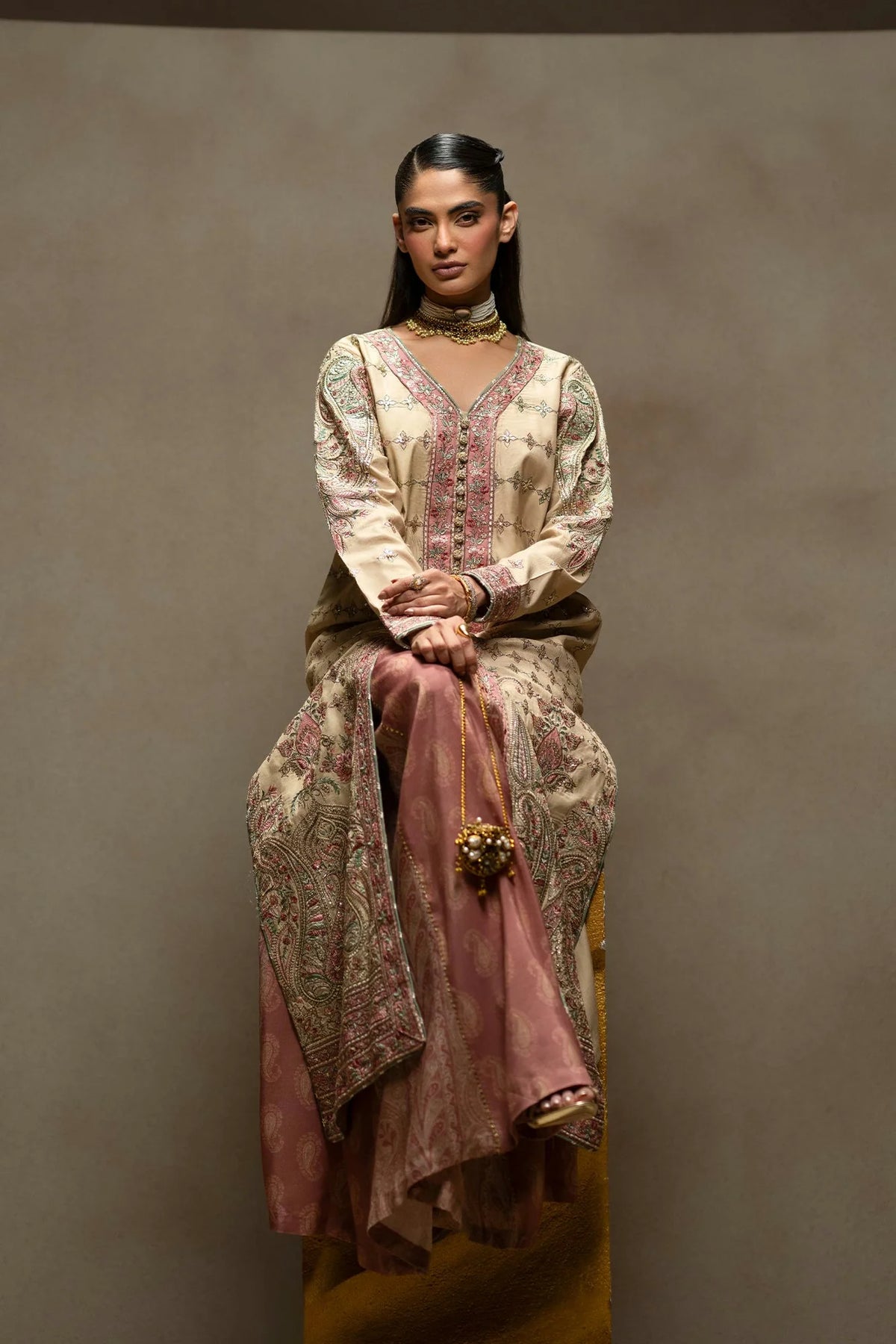 Ethnc Women Boutique '26 - EMBROIDERED SUIT | E1247-104-808