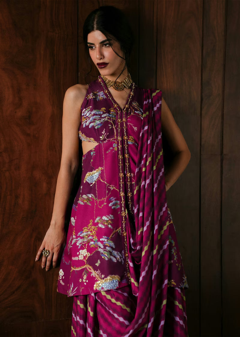 Crimson Eid Prints '26 - Dilruba - Plum
