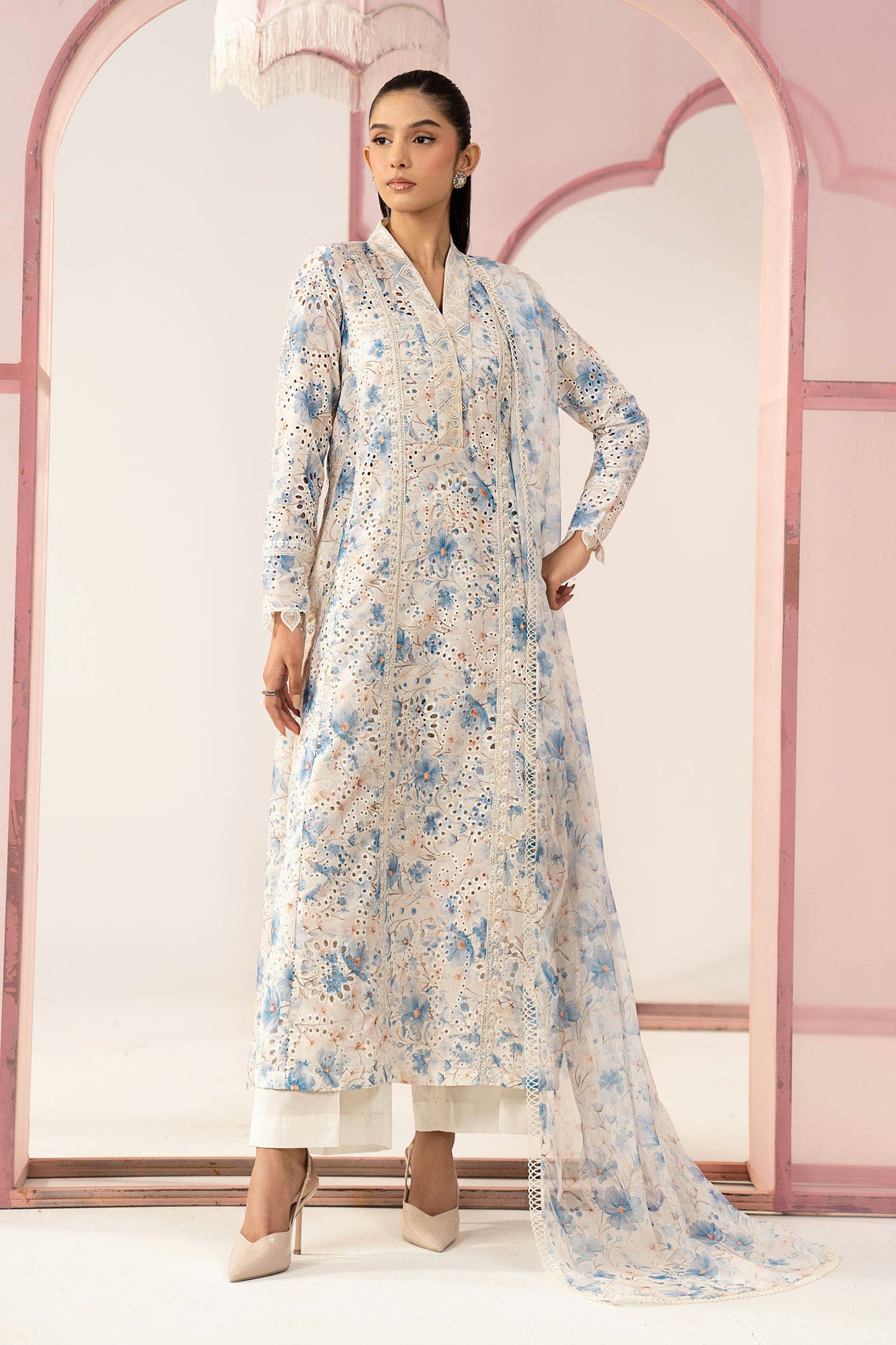 Maria.B Desi Summer Pie '26 - 3 Piece Embroidered Lawn Suit | 26106-esm-frz