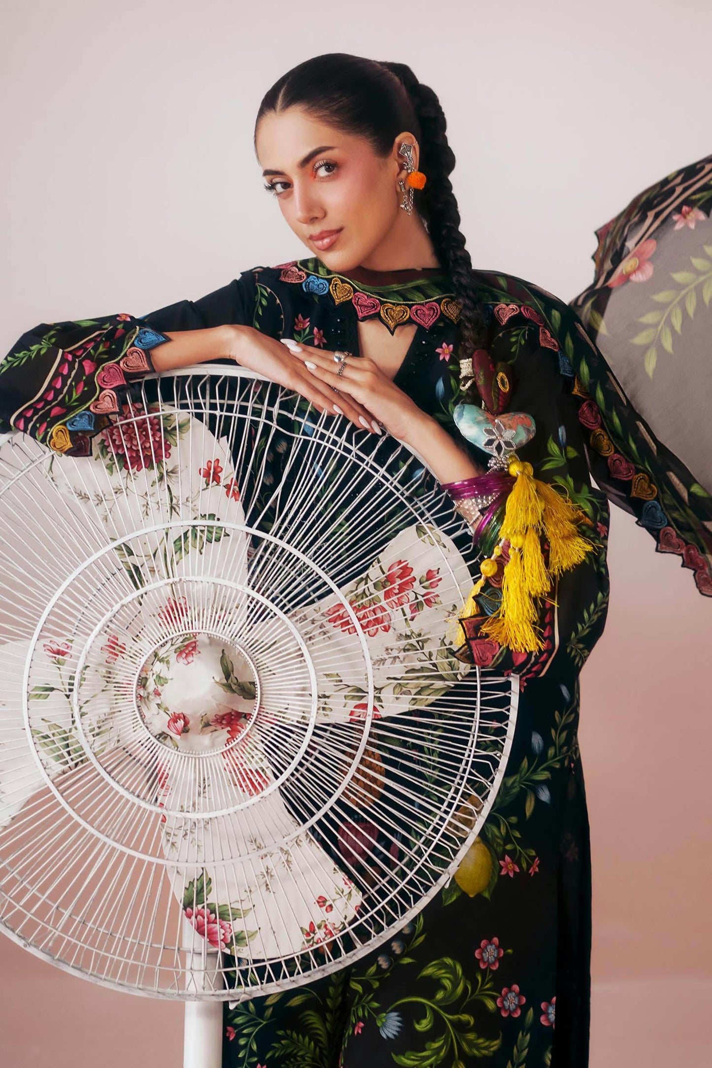 Maria.B Desi Summer Pie '26 - 3 Piece Embroidered Lawn Suit | Dwa2616-esm-blk