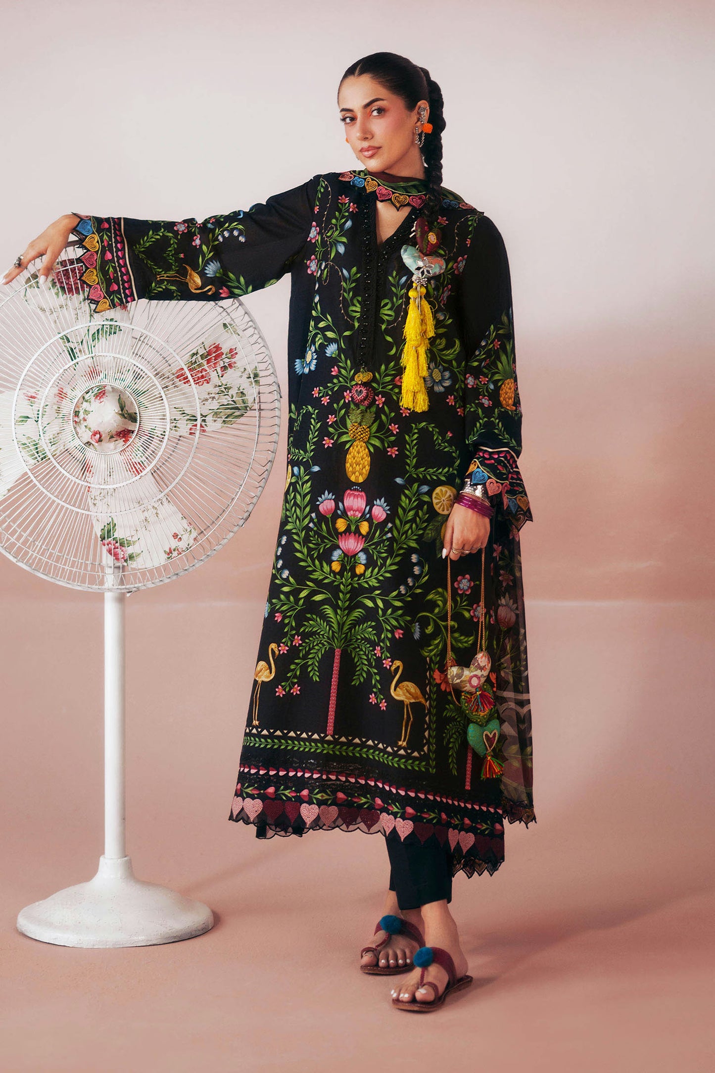 Maria.B Desi Summer Pie '26 - 3 Piece Embroidered Lawn Suit | Dwa2616-esm-blk