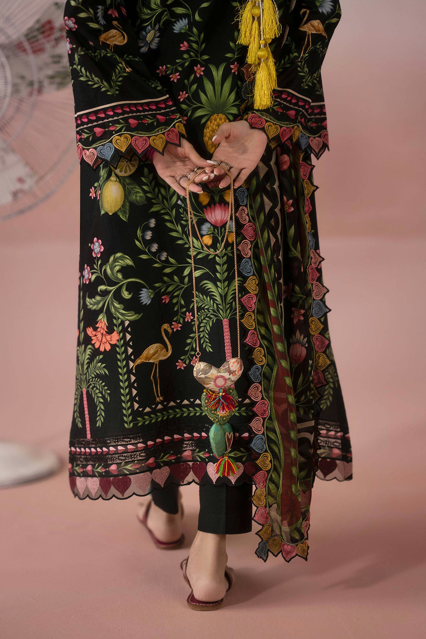 Maria.B Desi Summer Pie '26 - 3 Piece Embroidered Lawn Suit | Dwa2616-esm-blk