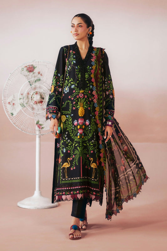 Maria.B Desi Summer Pie '26 - 3 Piece Embroidered Lawn Suit | Dwa2616-esm-blk
