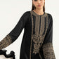 Maria.B Desi Summer Pie '26 - 2 Piece Embroidered Raw Silk Suit | Dwe2639-esm-blk