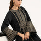 Maria.B Desi Summer Pie '26 - 2 Piece Embroidered Raw Silk Suit | Dwe2639-esm-blk
