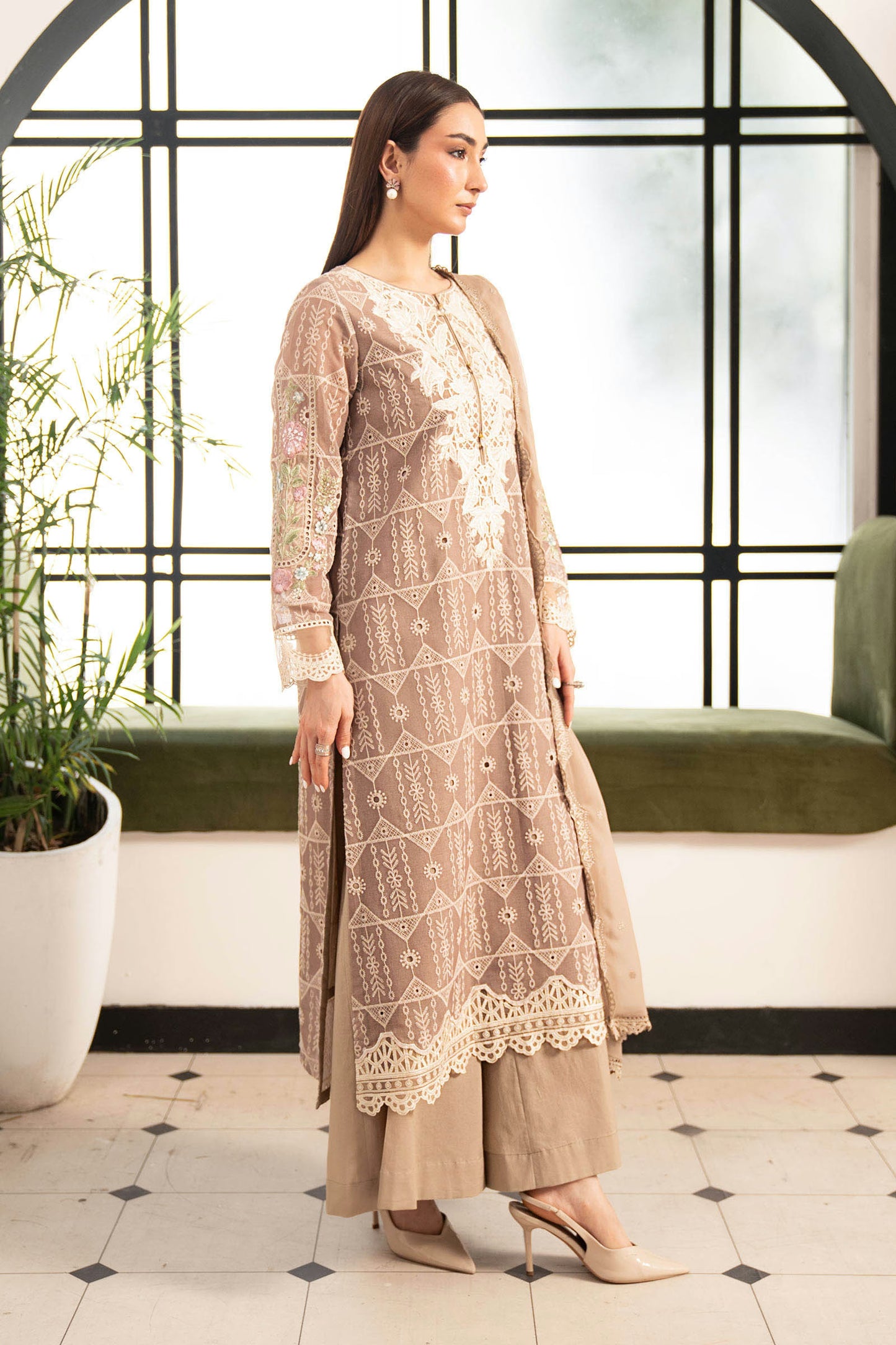 Maria.B Desi Summer Pie '26 - 3 Piece Embroidered Lawn Suit | Dwa2680-esm-cof