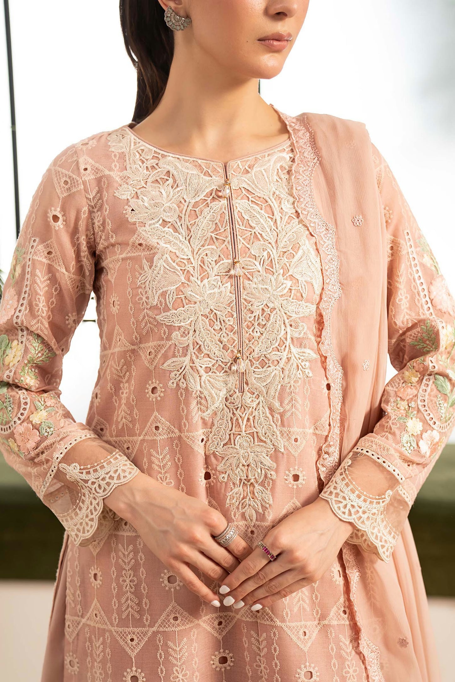 Maria.B Desi Summer Pie '26 - 3 Piece Embroidered Lawn Suit | Dwa2680-esm-pnk