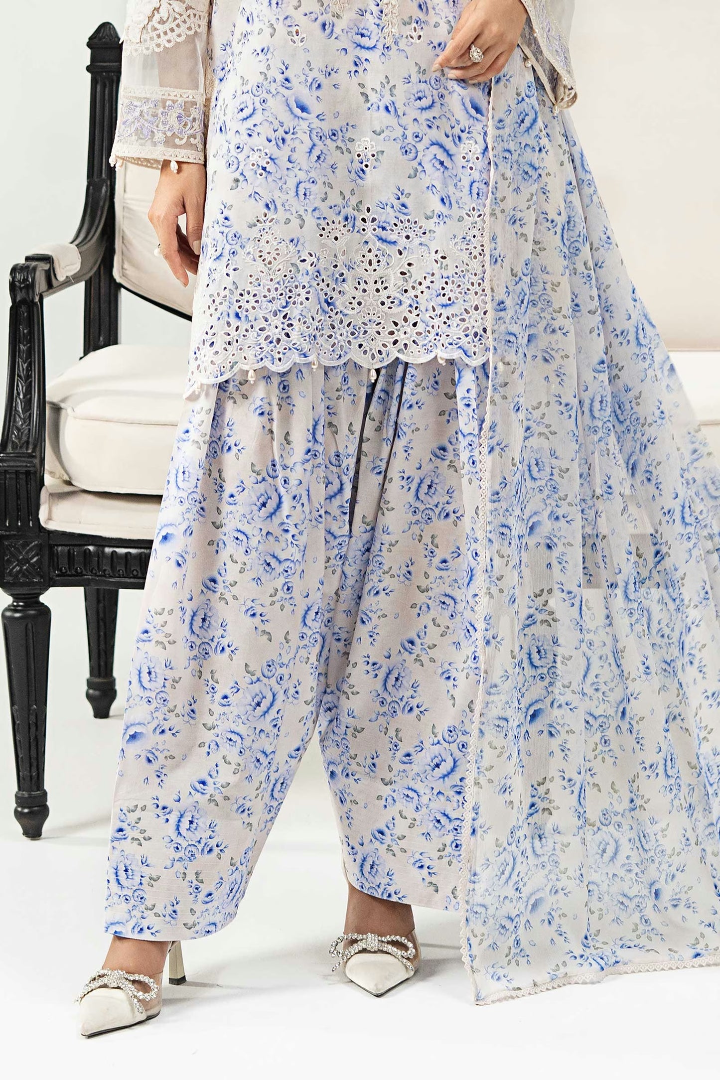 Maria.B Desi Summer Pie '26 - 3 Piece Embroidered Lawn Suit | Dwf36r1-esm-pfw