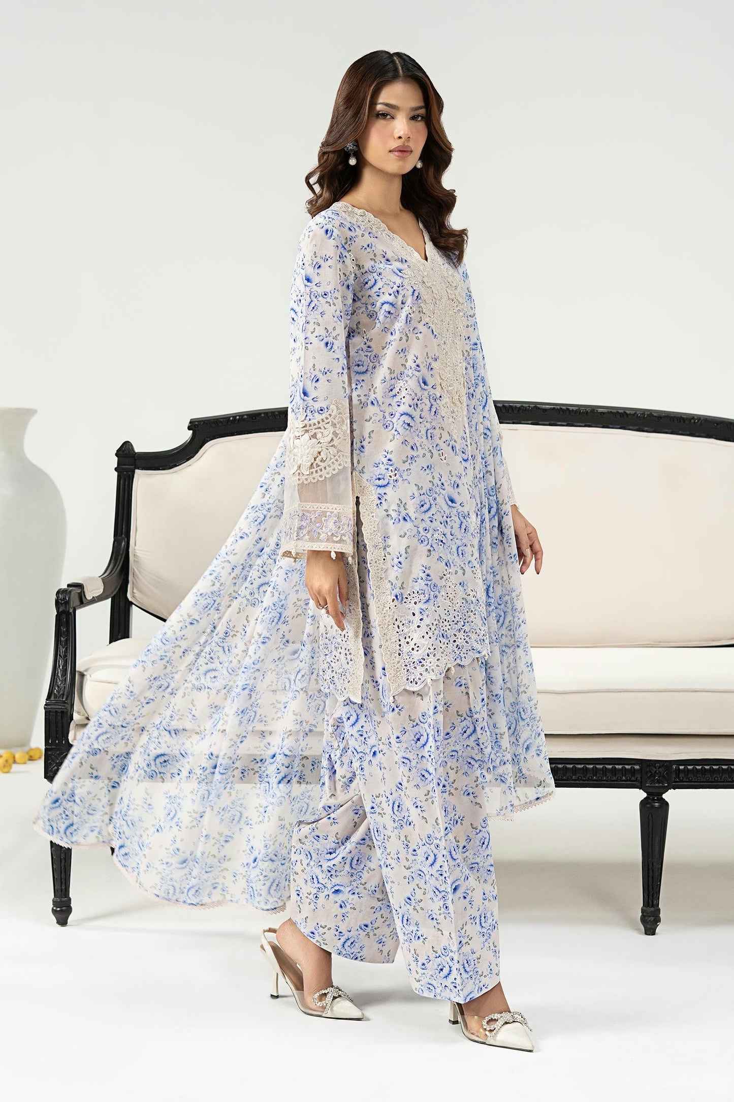 Maria.B Desi Summer Pie '26 - 3 Piece Embroidered Lawn Suit | Dwf36r1-esm-pfw