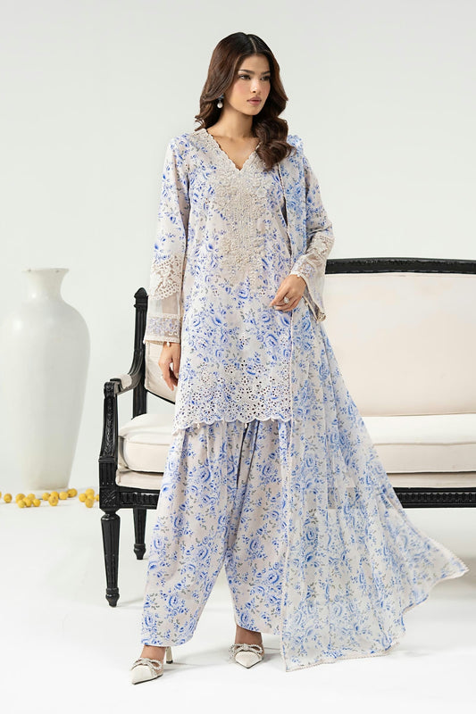 Maria.B Desi Summer Pie '26 - 3 Piece Embroidered Lawn Suit | Dwf36r1-esm-pfw