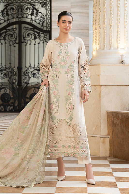Maria.B Desi Summer Pie '26 - 3 Piece Embroidered Self Jacquard Lawn Suit | Dwe47r1-esm-ofw
