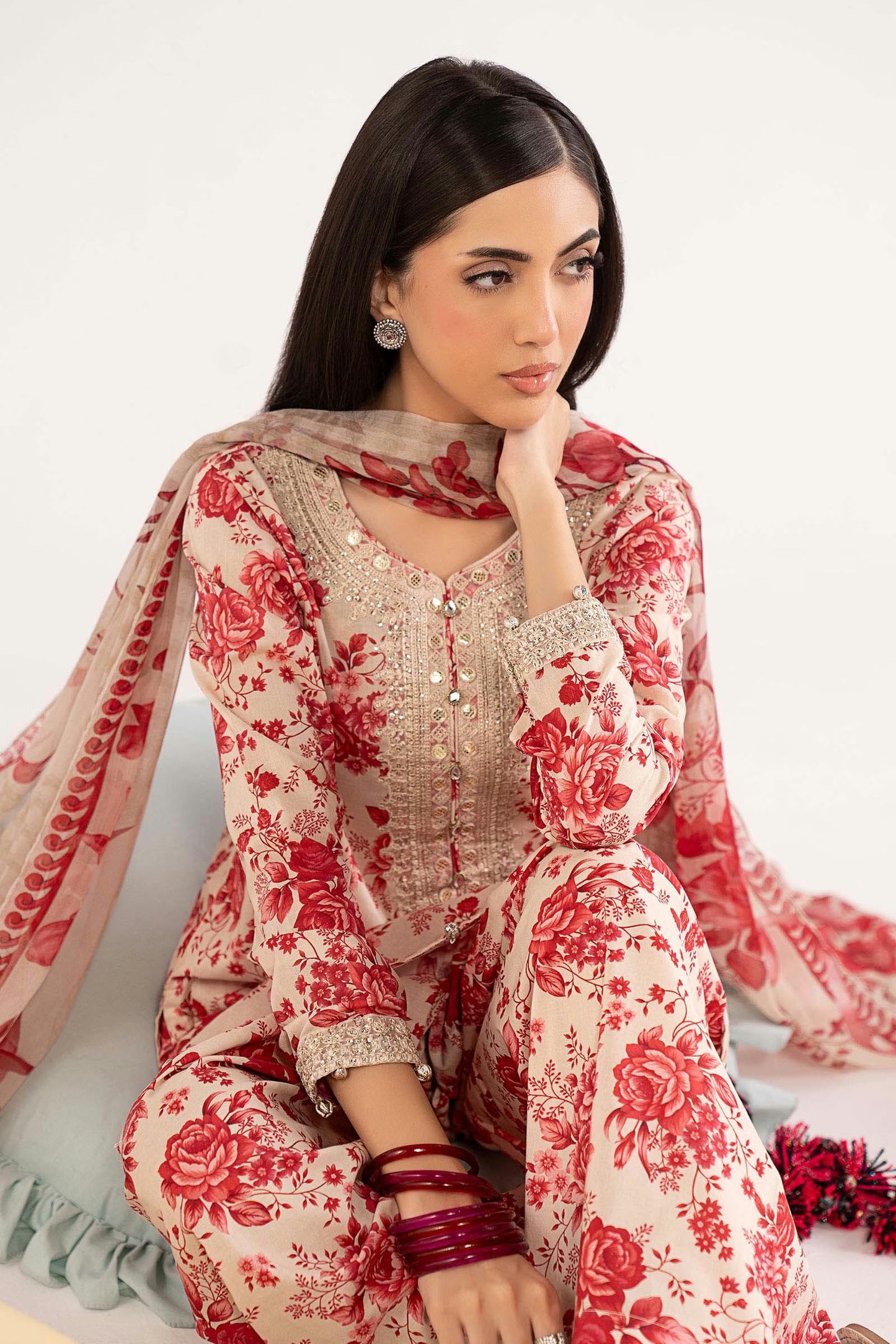 Maria.B Desi Summer Pie '26 - 3 Piece Embroidered Lawn Suit | Dwp63r1-esm-pnk