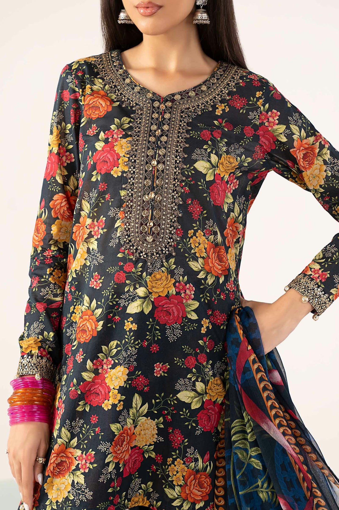 Maria.B Desi Summer Pie '26 - 3 Piece Embroidered Lawn Suit | Dwp63r1-esm-tel