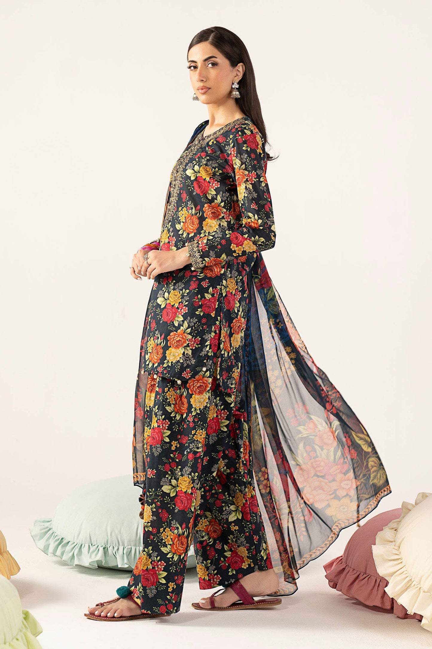 Maria.B Desi Summer Pie '26 - 3 Piece Embroidered Lawn Suit | Dwp63r1-esm-tel