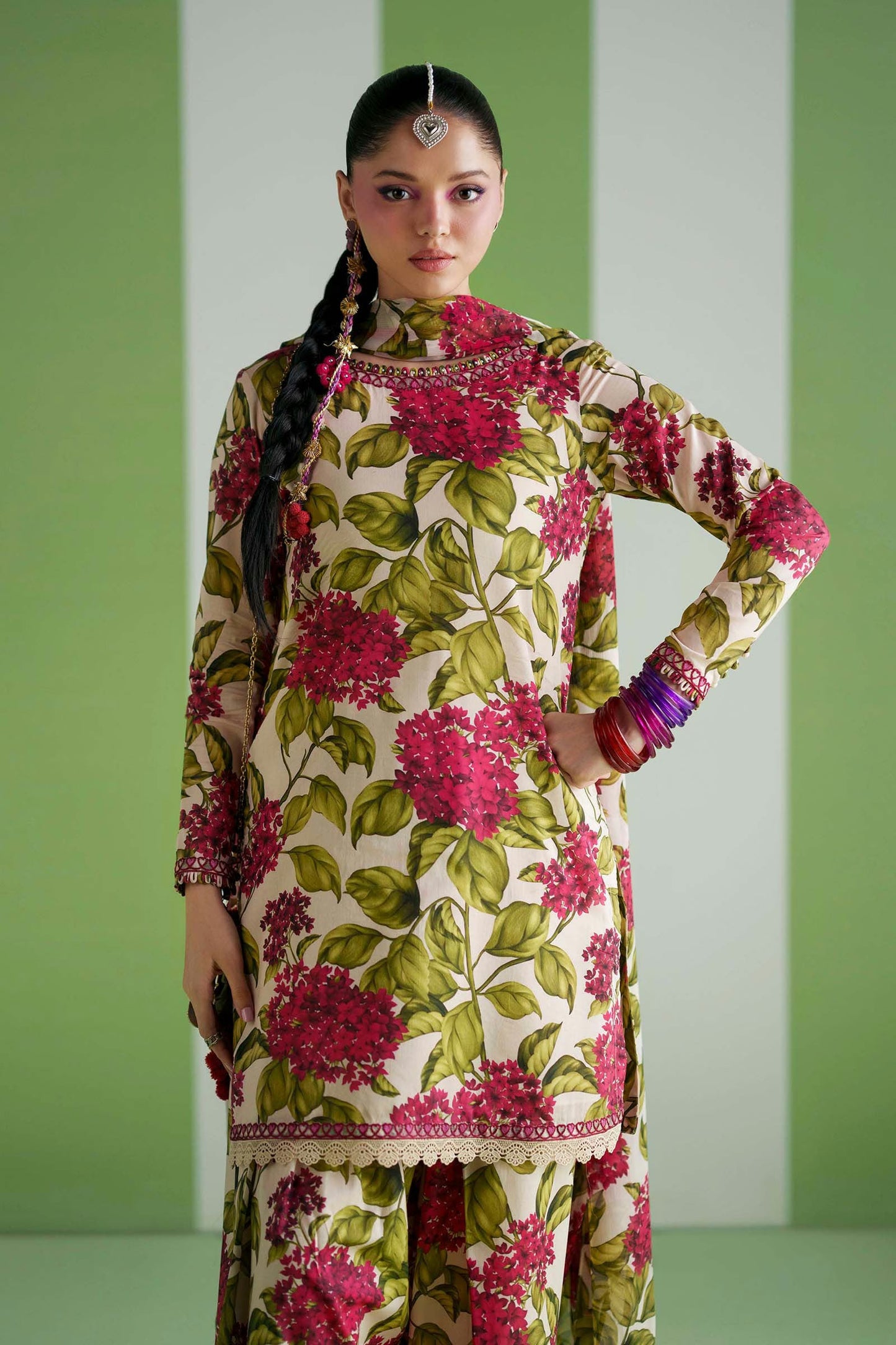 Maria.B Desi Summer Pie '26 - 3 Piece Embroidered Lawn Suit | Dwp2601-esm-ofw