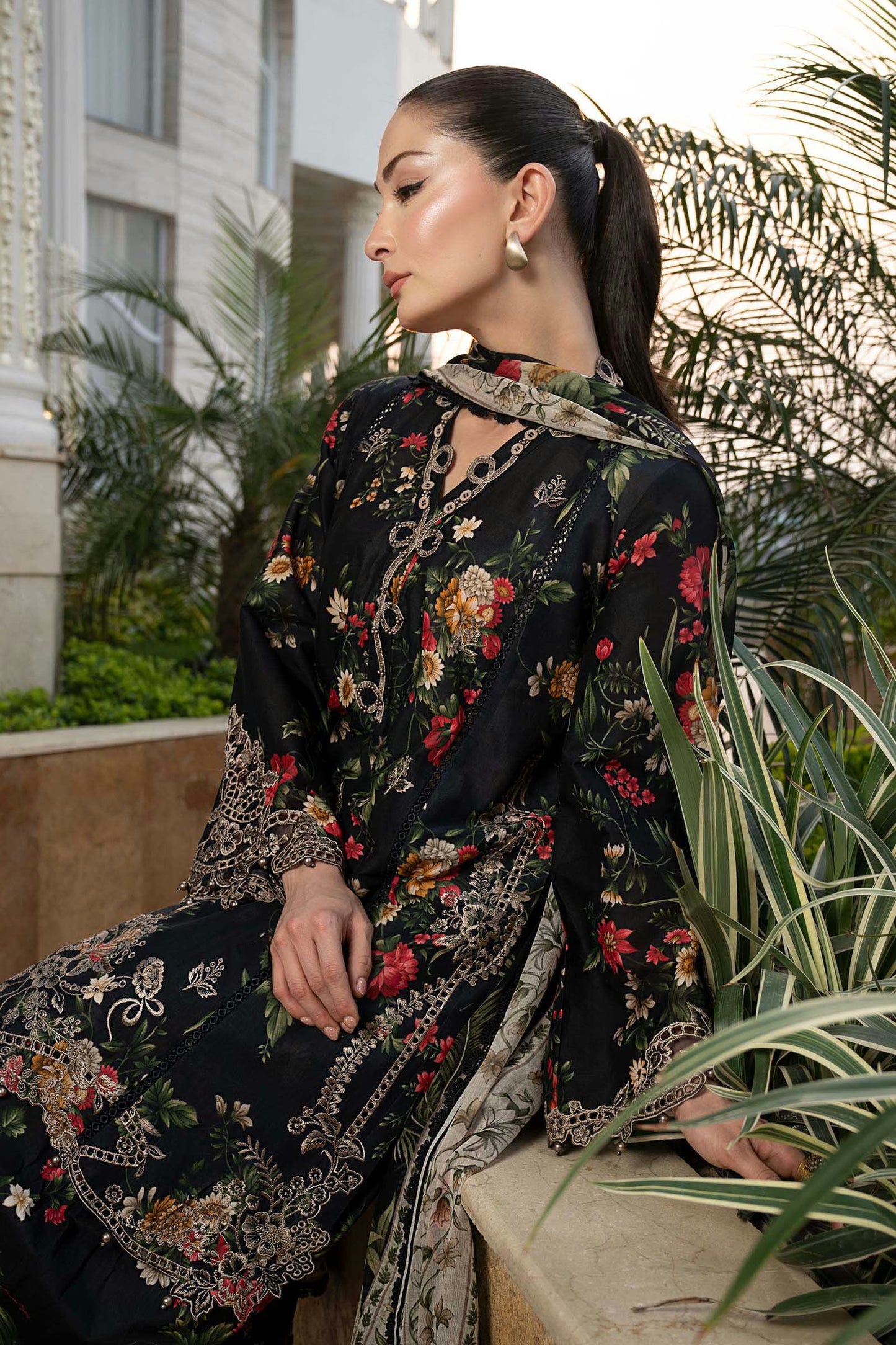 Maria.B Desi Summer Pie '26 - 3 Piece Embroidered Lawn Suit | Dwp2603-esm-blk