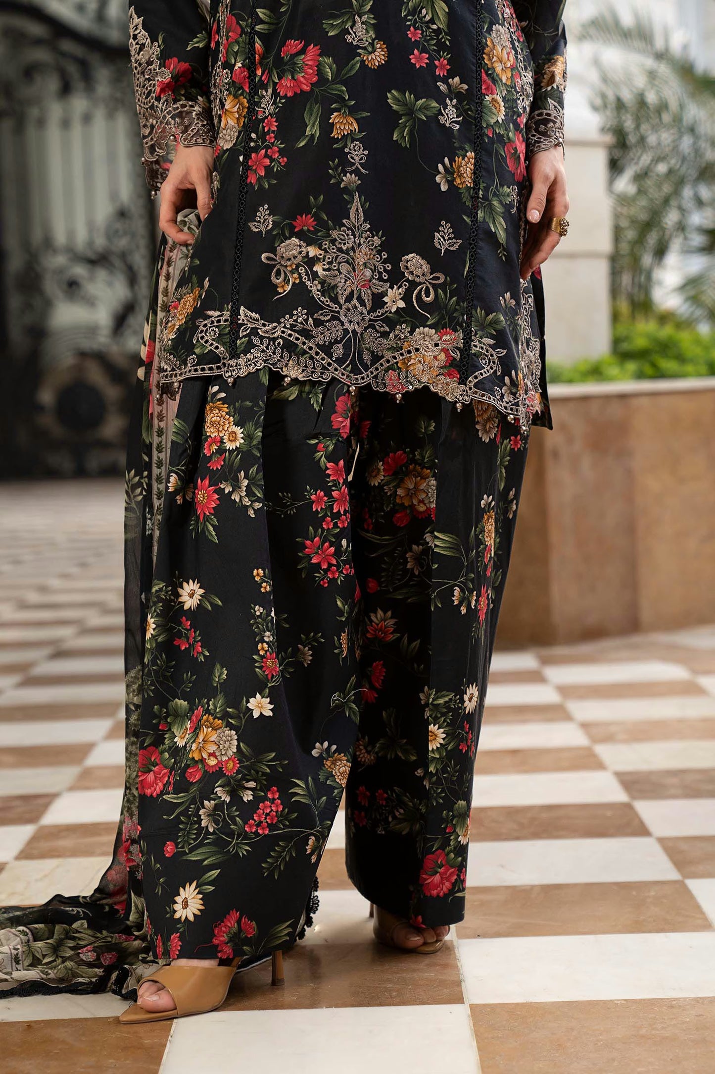 Maria.B Desi Summer Pie '26 - 3 Piece Embroidered Lawn Suit | Dwp2603-esm-blk
