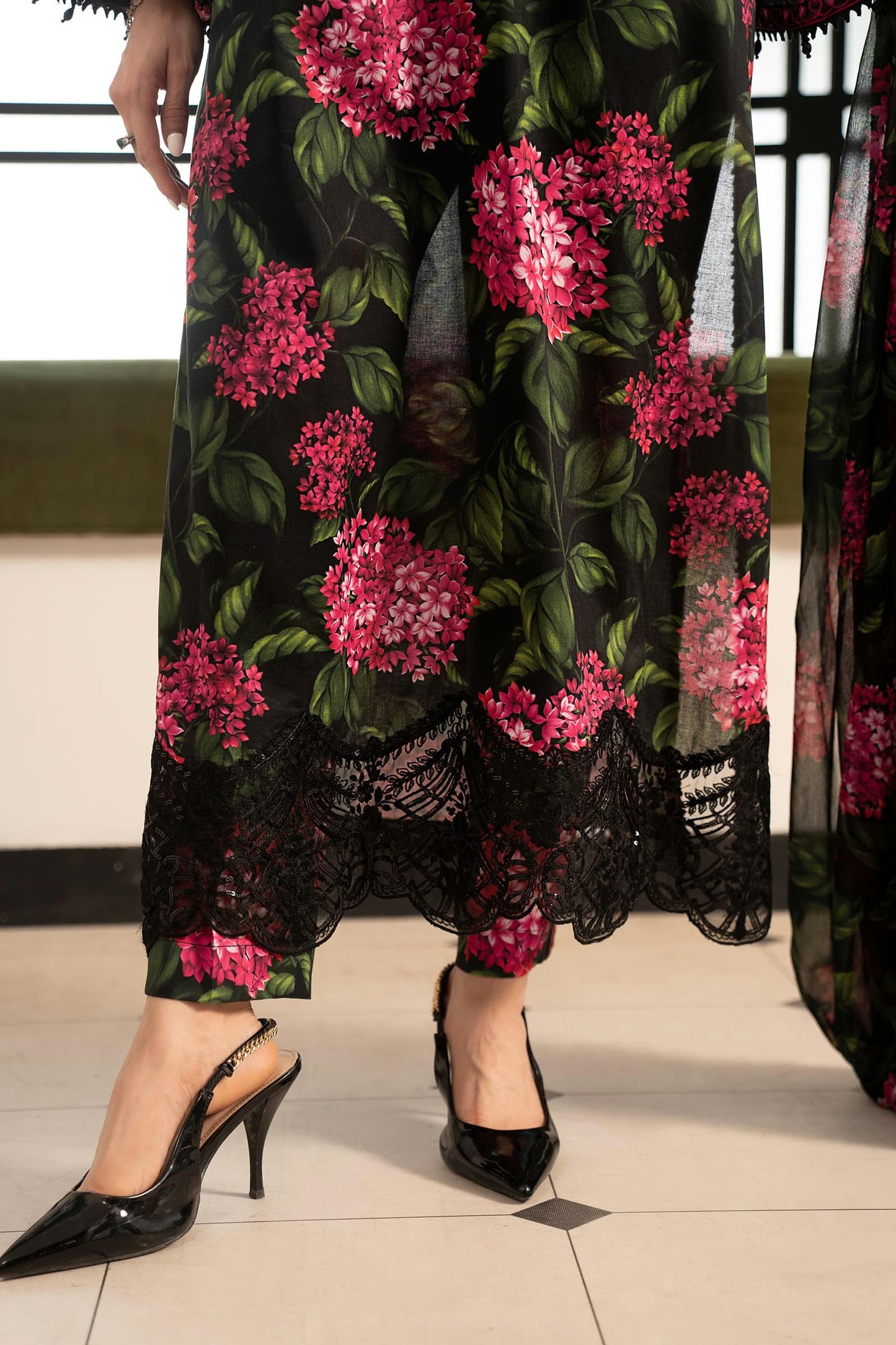 Maria.B Desi Summer Pie '26 - 3 Piece Embroidered Lawn Suit | Dwp2615-esm-blk