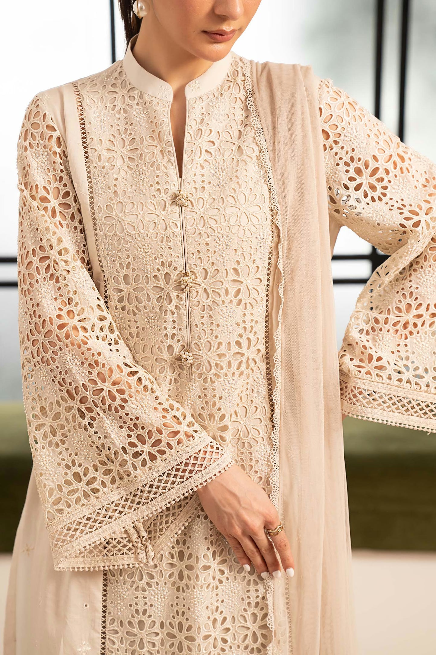Maria.B Desi Summer Pie '26 - 3 Piece Embroidered Lawn Suit | Dwp2618-esm-beg