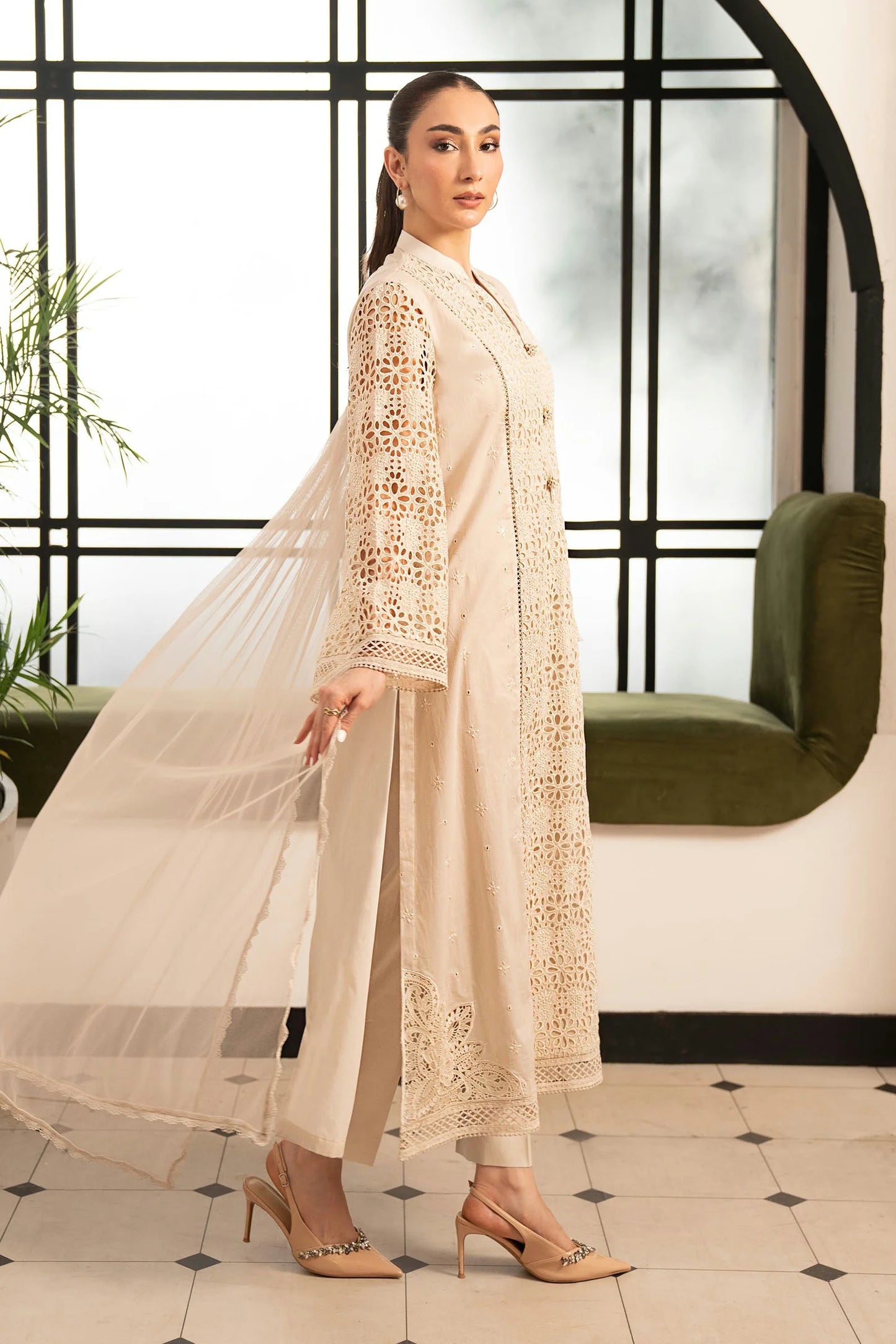 Maria.B Desi Summer Pie '26 - 3 Piece Embroidered Lawn Suit | Dwp2618-esm-beg