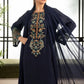 Maria.B Desi Summer Pie '26 - 3 Piece Embroidered Raw Silk Suit | Dwp2619-esm-blu