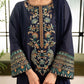 Maria.B Desi Summer Pie '26 - 3 Piece Embroidered Raw Silk Suit | Dwp2619-esm-blu