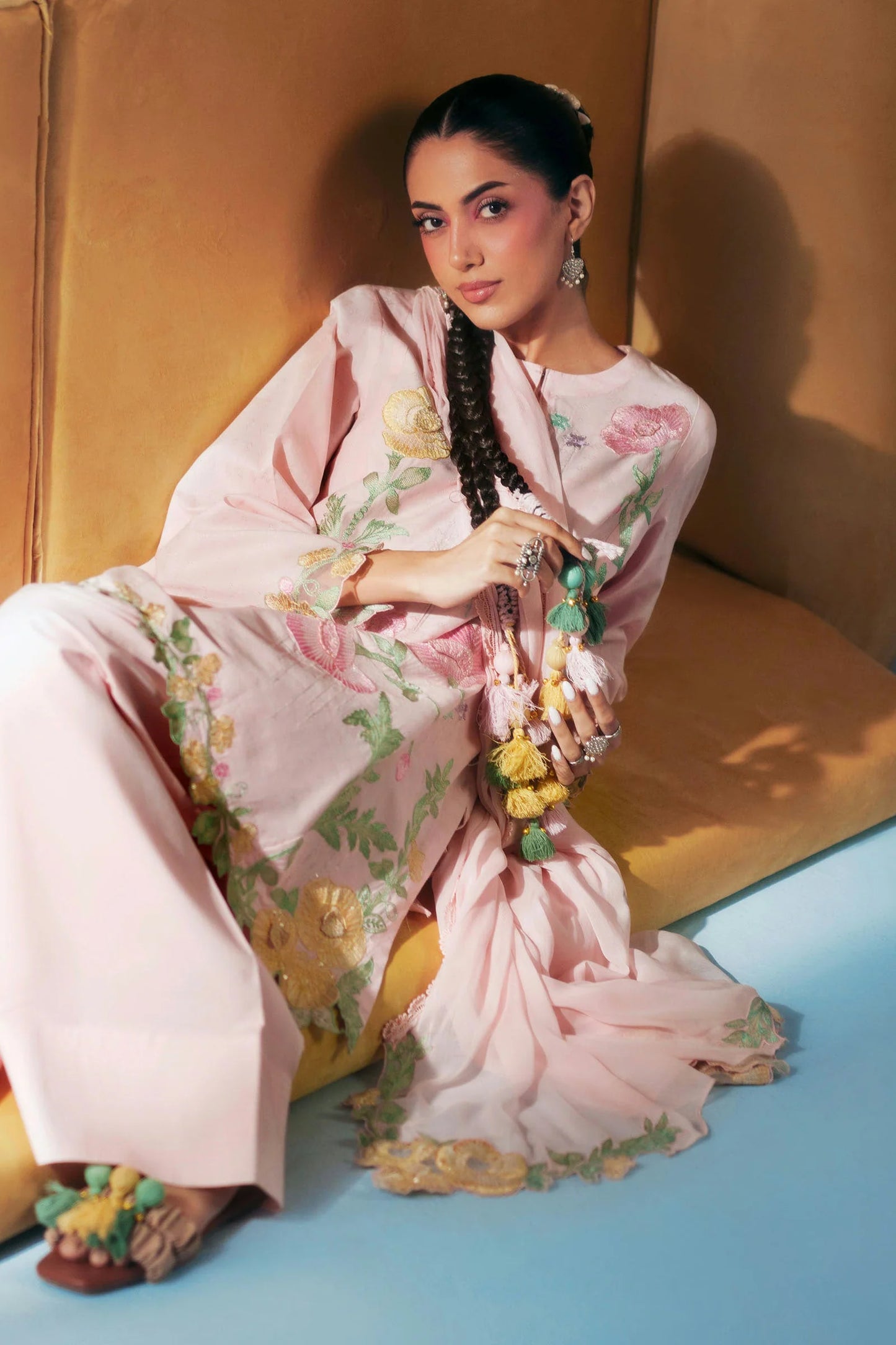 Maria.B Desi Summer Pie '26 - 3 Piece Embroidered Dobby Lawn Suit | Dwp2620-esm-lpi