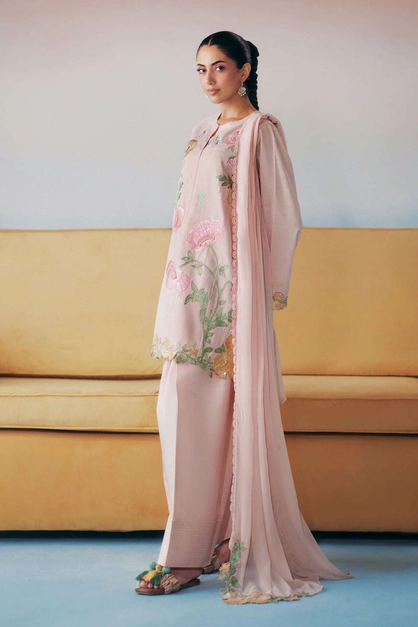 Maria.B Desi Summer Pie '26 - 3 Piece Embroidered Dobby Lawn Suit | Dwp2620-esm-lpi