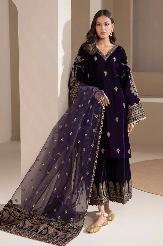 Baroque Unstitched Velvet '26 - EMBROIDERED VELVET F-420
