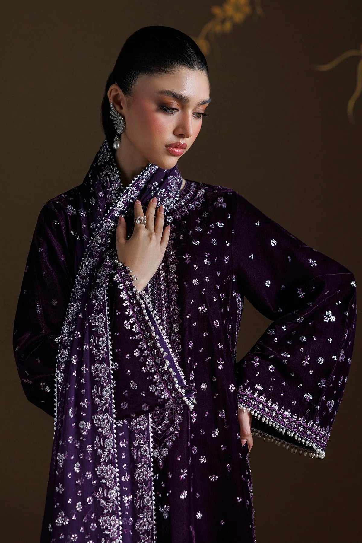 Baroque Unstitched Velvet '26 - EMBROIDERED VELVET F-4546