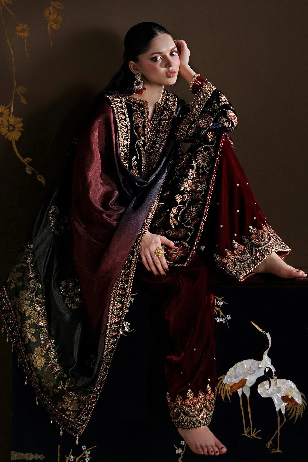 Baroque Unstitched Velvet '26 - EMBROIDERED VELVET F-4547