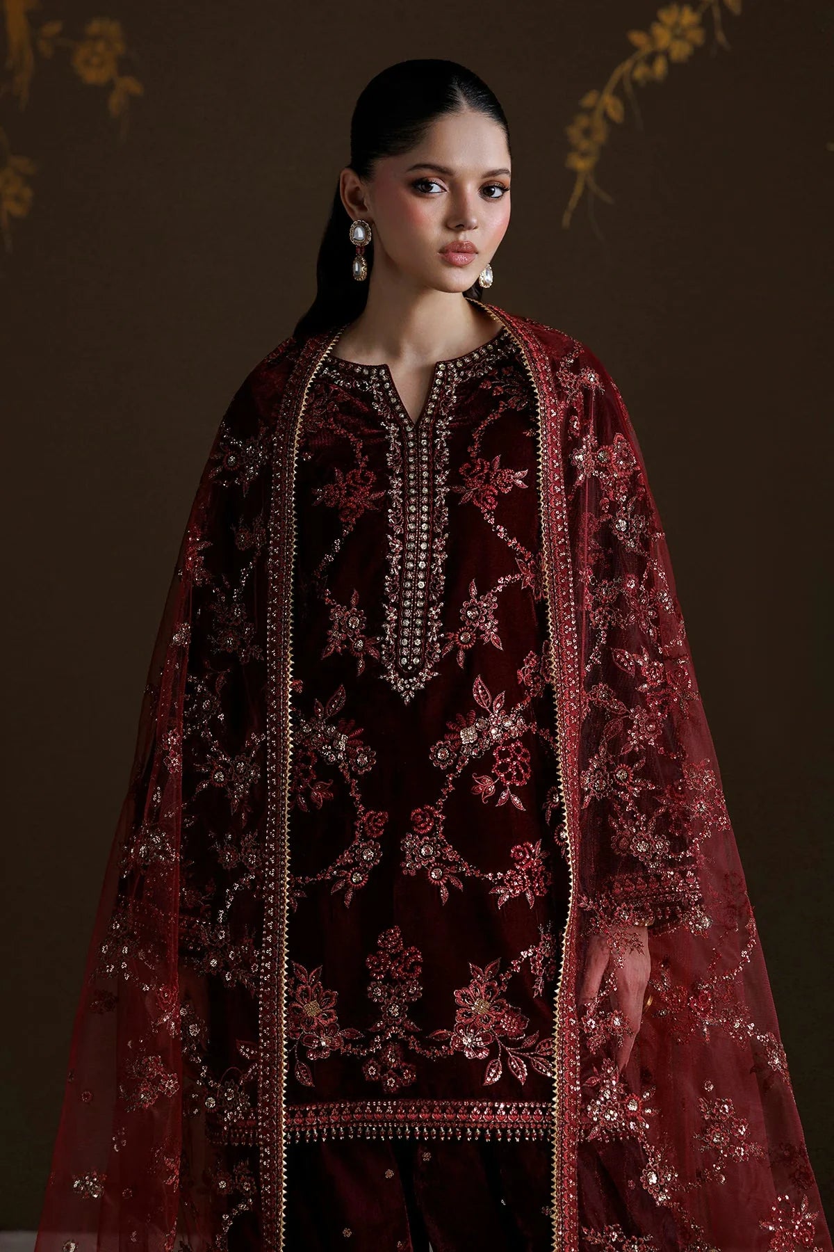 Baroque Unstitched Velvet '26 - EMBROIDERED VELVET F-4550