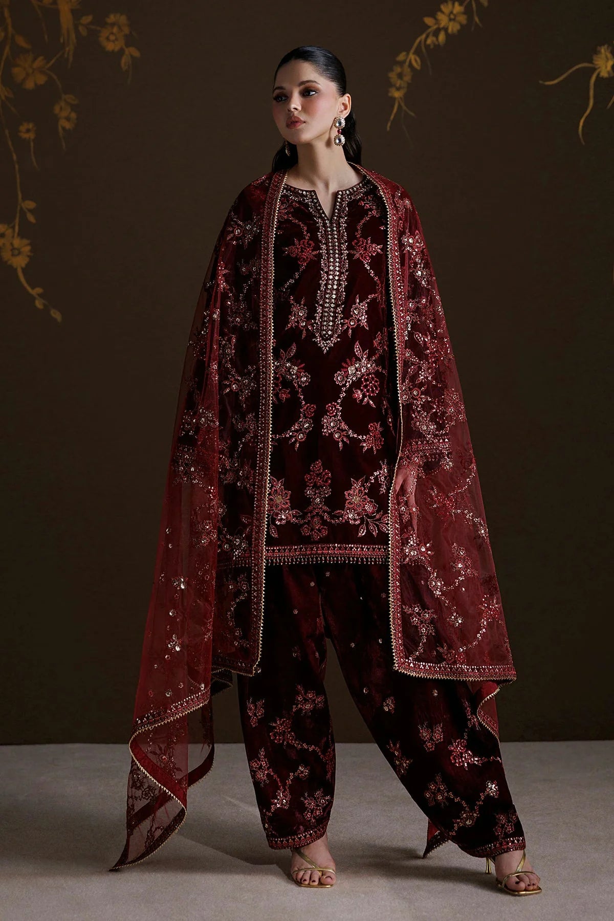 Baroque Unstitched Velvet '26 - EMBROIDERED VELVET F-4550