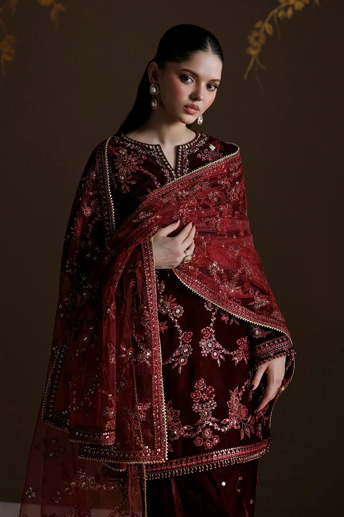 Baroque Unstitched Velvet '26 - EMBROIDERED VELVET F-4550