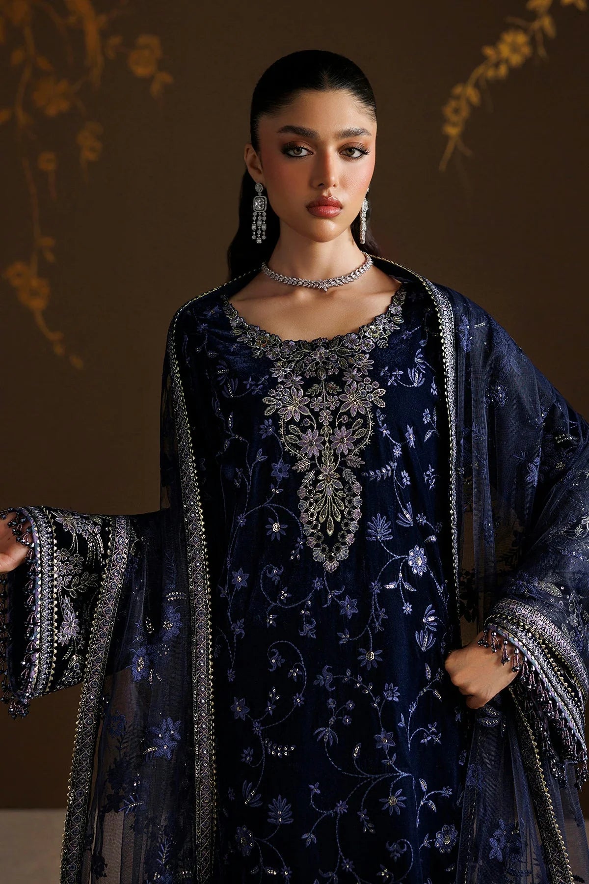 Baroque Unstitched Velvet '26 - EMBROIDERED VELVET F-4555